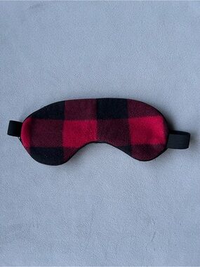 3 for $25 ~ Sleep Mask ~ Red Black Plaid